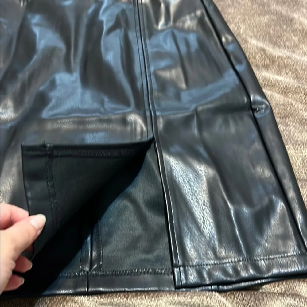 MANGOPOP Mini Faux Leather Skirt, Size Medium